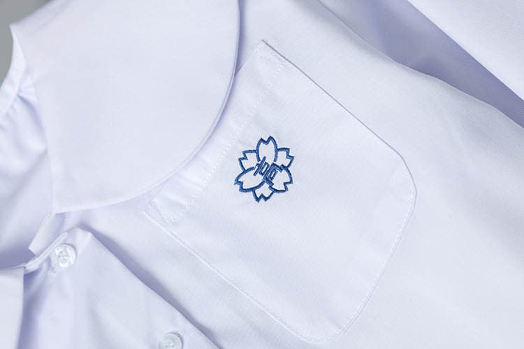 Spot Japanese JK uniform kindergarten baby girl round neck embroidered shirt shirt long sleeve 5