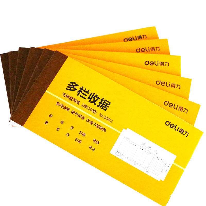 Deli 9385 Karbonsuz Kopiya Kağızı, Üçqat Çoxsütunlu Qəbz/Sənəd. 4