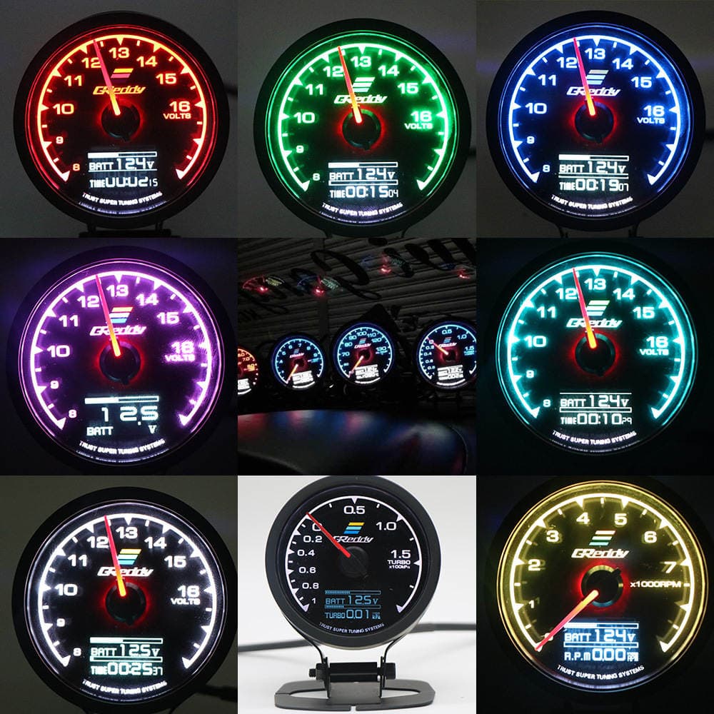 Foreign trade hot car modified instrument racing meter water temperature speed oil temperature oil pressure voltage exhaust temperature turbine pressure gauge 2