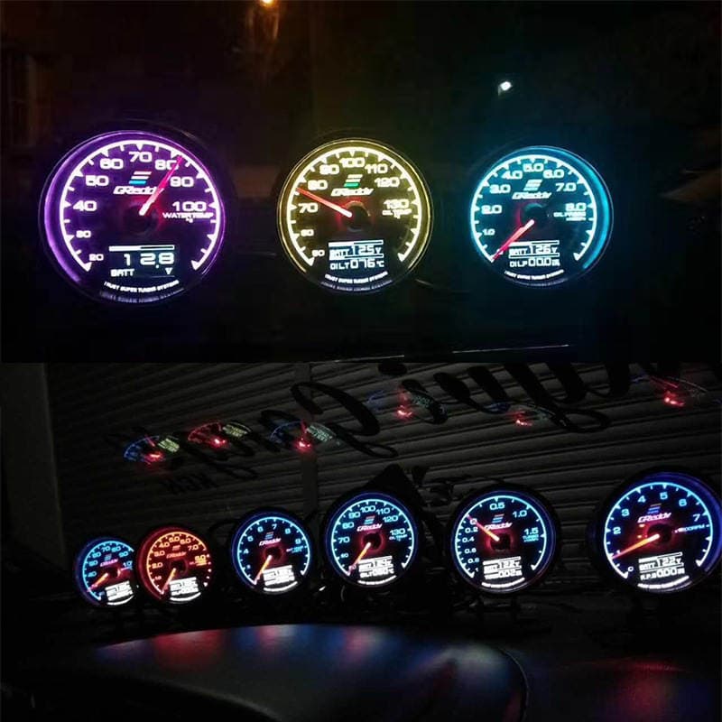 Foreign trade hot car modified instrument racing meter water temperature speed oil temperature oil pressure voltage exhaust temperature turbine pressure gauge 4