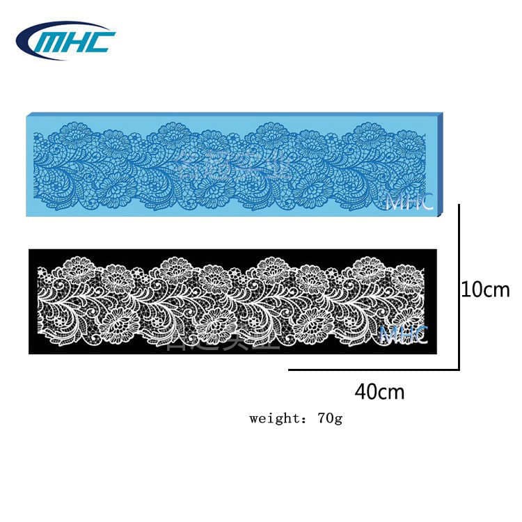 Silicone Lace Mat Fondant Cake Decoration Mold Lace Pattern Chocolate Rim Baking Cake Mold 5