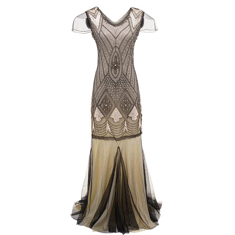 1920s foreign trade new handmade embroidery beaded sequins Amazon dress European and American banquet dress batch 3