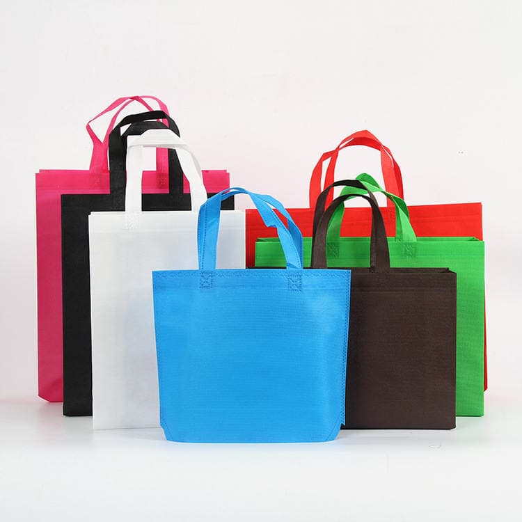 Colored Coated Shopping Non-Woven Bag Custom Logo Environmentally Friendly Takeaway Tote Bag Advertising Training Shopping Bag Customization 3