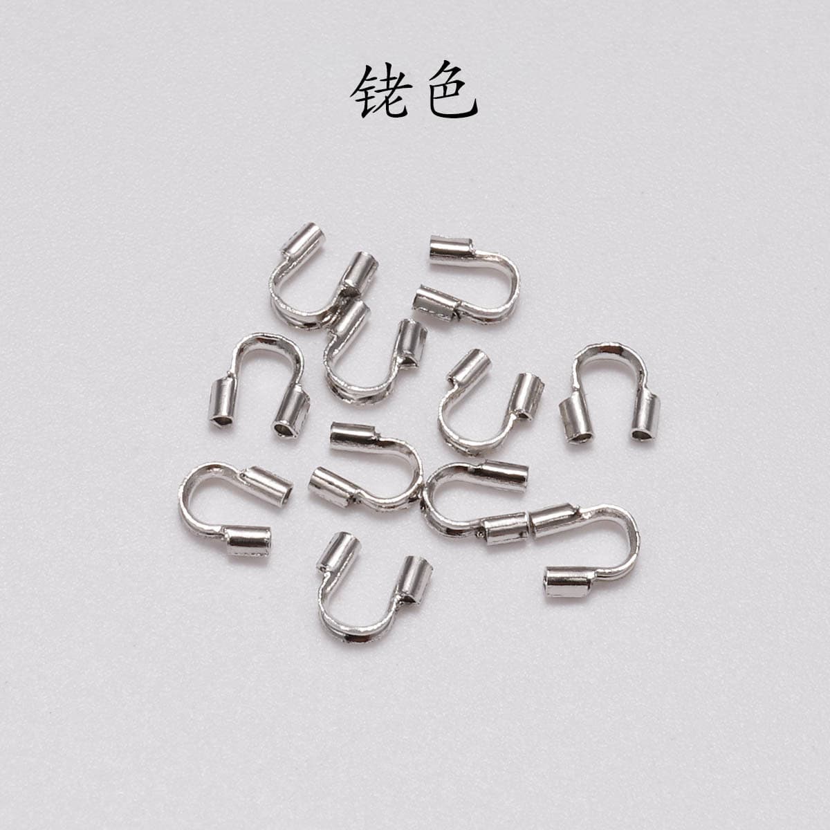 Rhodium color 4.5*4mm [100/bag]]