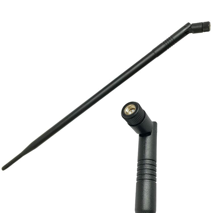 Xarici 2.4G/5.8G ikili diapazonlu WiFi7/Bluetooth/Zigbee rezin çubuq antena, yüksək gücləndirməli 12dBi 3
