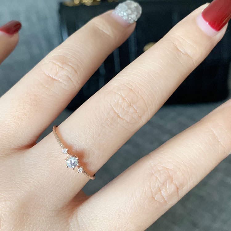 18K Gold Twist Ring Au750 Gold Ring Zhou D Fu Twist Ring Diamond Ring Men and Women Jewelry K Gold Hand Jewelry 3