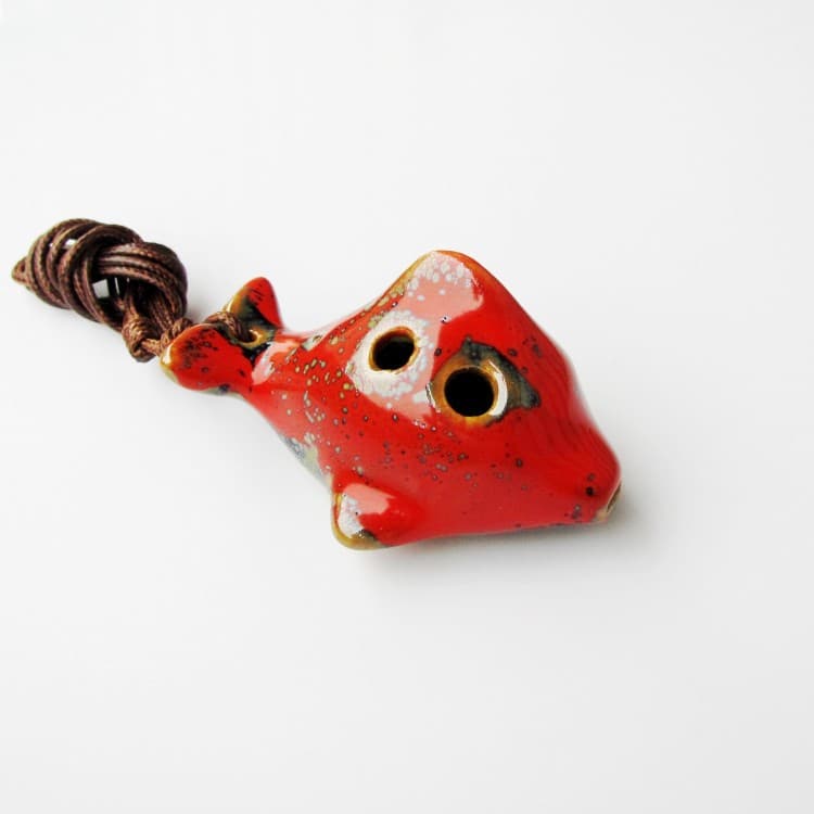 01 flower glaze red
