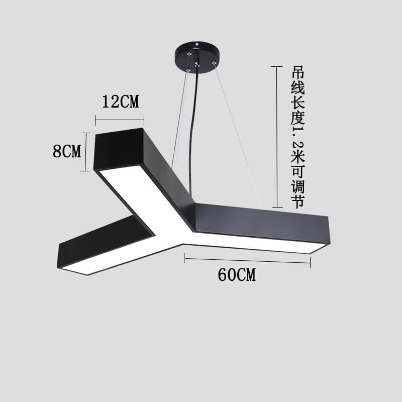 54w white light diameter 120cm black y shape