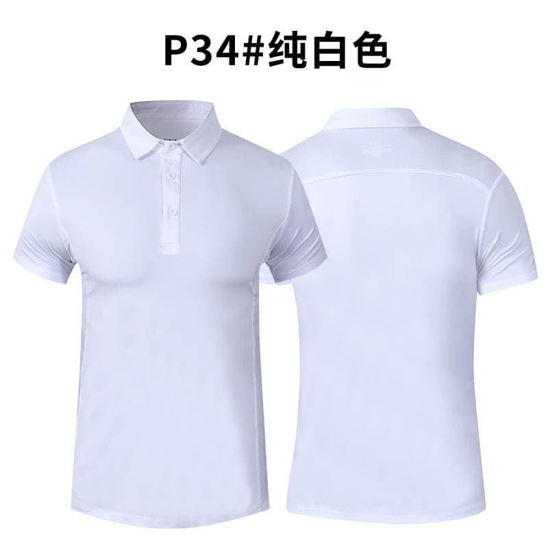 Polo Shirt Clothes Long-sleeved Short-sleeved Men's Summer Quick-drying Fitness Clothes Men's Top Elastic Gym Training Team Clothes 4