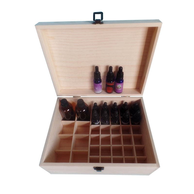 Essential oil storage box loose solid wooden 38 grid essential oil bottle packing finishing wooden box factory in stock wholesale source factory 1
