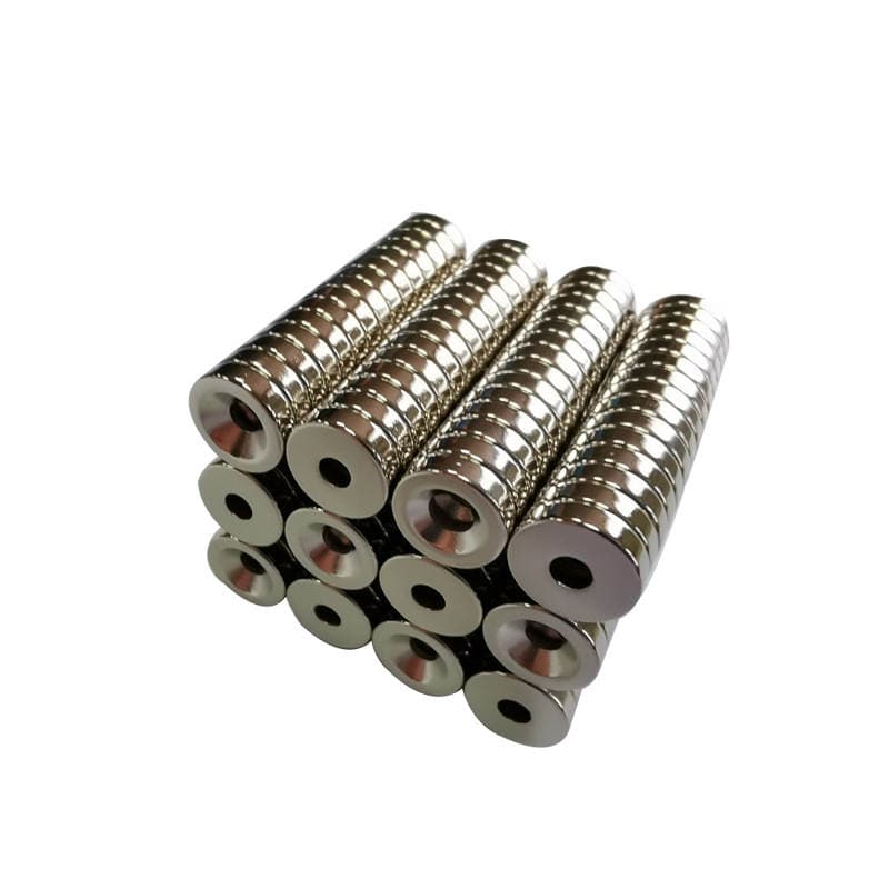 Strong Magnetic Magnet Round Magnetic Steel Magnet Ring-Shaped Strong Magnetic Sheet D15X3Mm Countersunk Hole M3 5