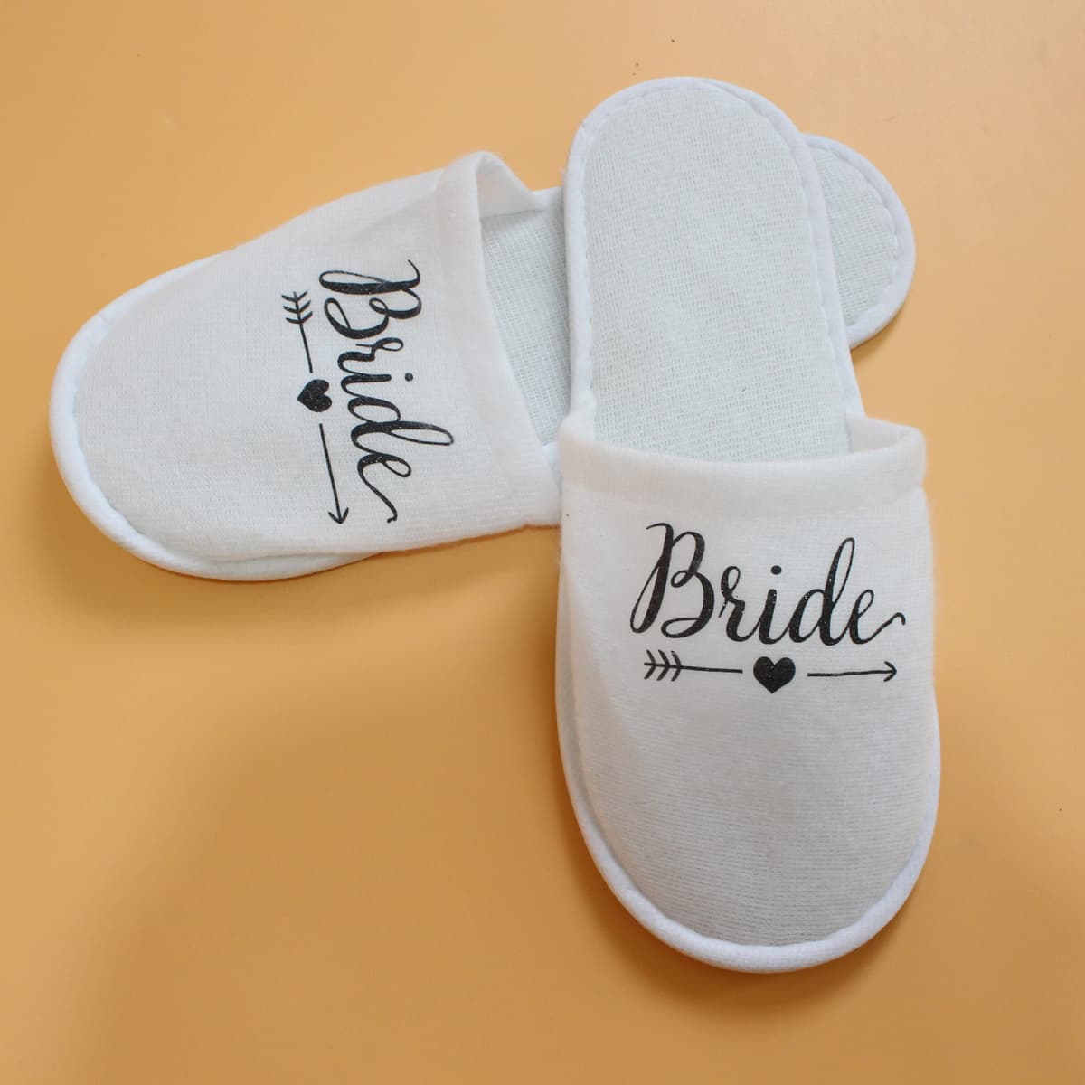 White slippers/Black Letter bride