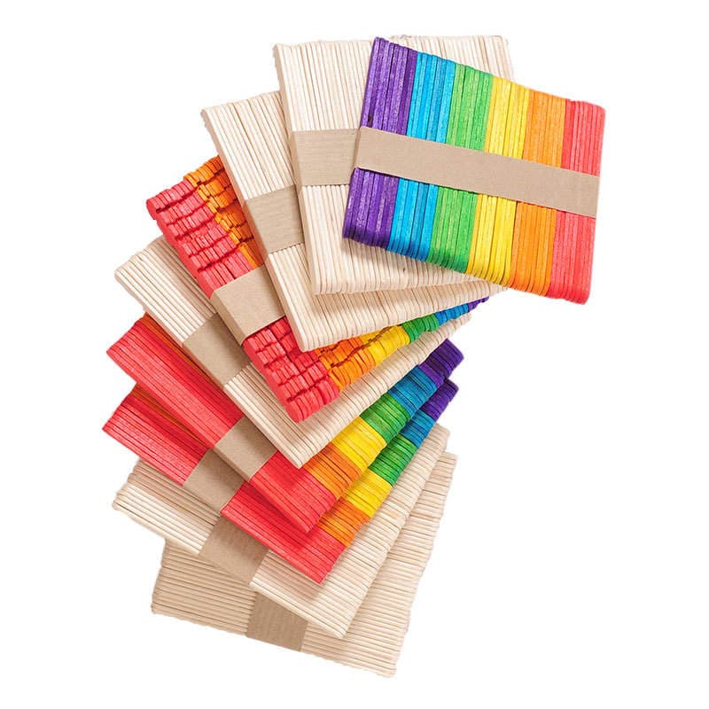 Ice cream stick DIY handmade material wooden bar color popsicle stick ice cream stick wooden products ice cream stick ice cream stick 4