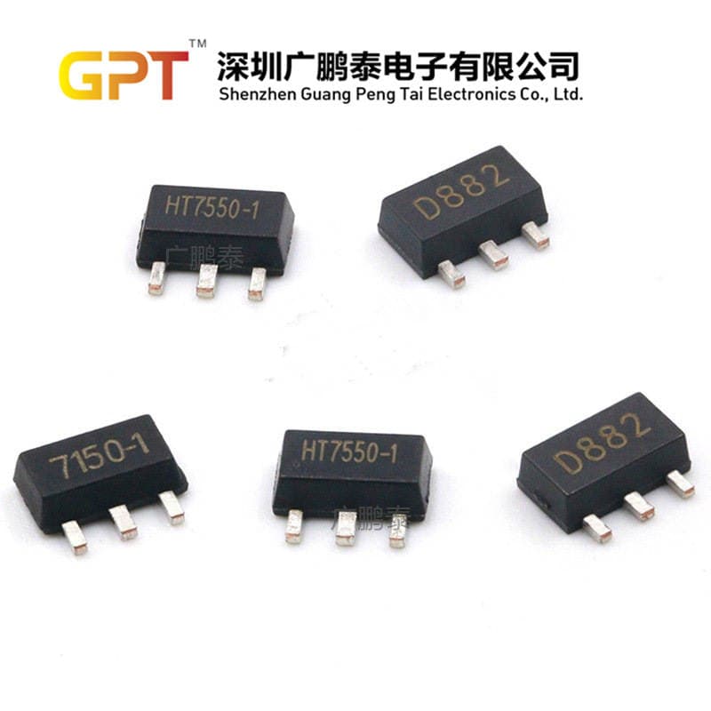 Ht7550-1 7550 Ht50 Silk Screen High Voltage Resistance 40V Low Power Consumption Ldo Three-Terminal Linear Voltage Regulator Tube Chip Ic 4