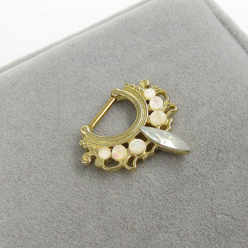 Aobao puncture jewelry European and American Opal stone EBAY Amazon AliExpress European and American trend puncture jewelry manufacturers 4