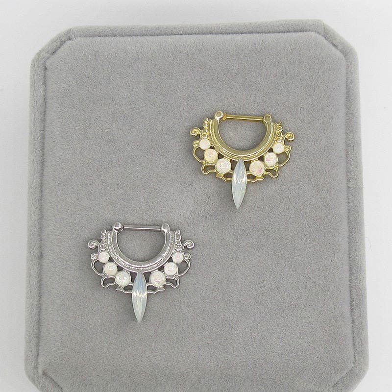 Aobao puncture jewelry European and American Opal stone EBAY Amazon AliExpress European and American trend puncture jewelry manufacturers 2