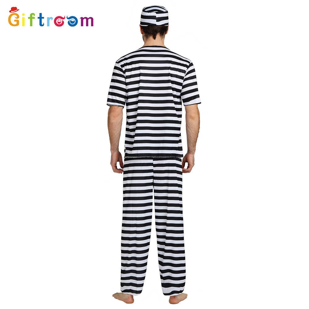 Hellouin üçün Məhbus Cosplay Cütlük Kostyumu 4