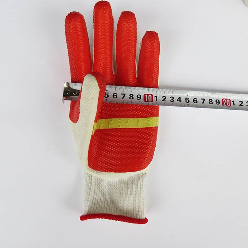 Wholesale Altair 198 Red Film Gloves Construction Site Gloves Non-slip Wear-resistant Anti-stab Rubber Labor Protection Gloves 2