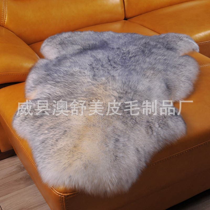Australian Whole Goatskin Pure Wool Sofa Cushion Chair Cushion Fur Integrated Wool Blanket Living Room Bedroom Carpet Cushion 3