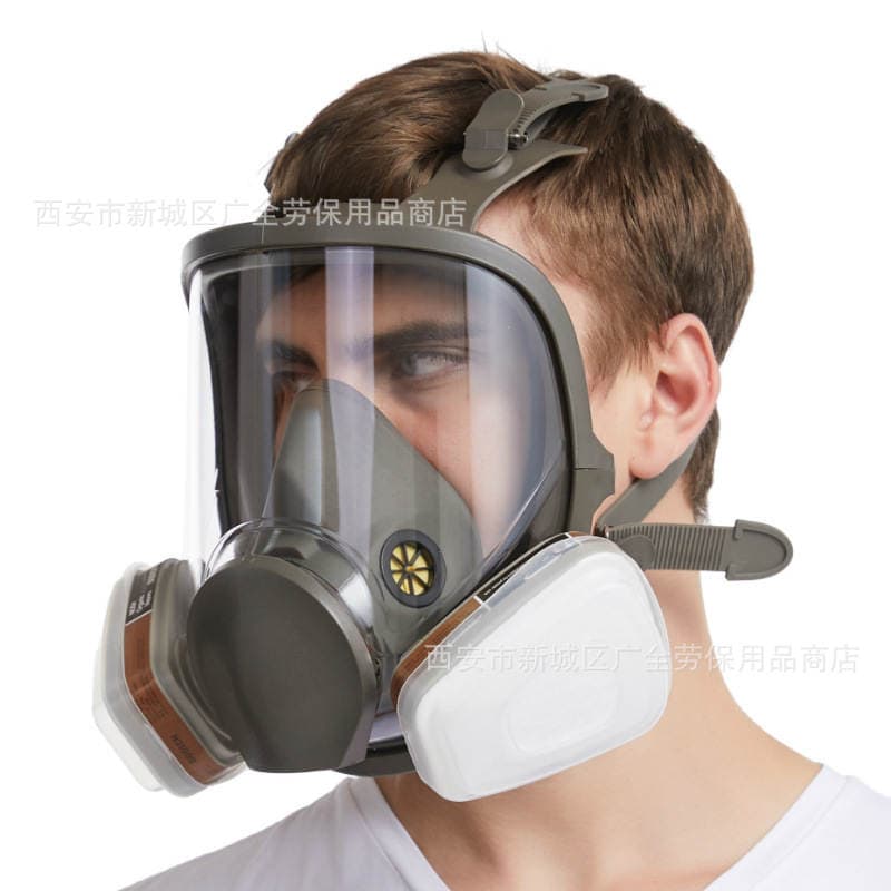 Gas mask spray paint chemical pesticide full mask 6800 fire protection large view silicone gas mask 2
