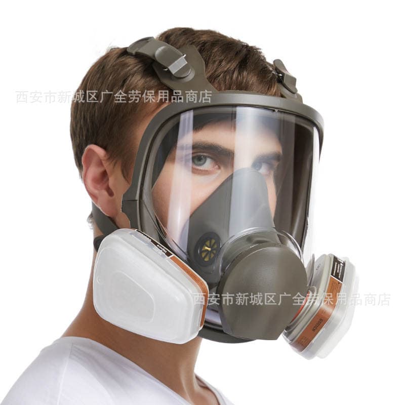 Gas mask spray paint chemical pesticide full mask 6800 fire protection large view silicone gas mask 1