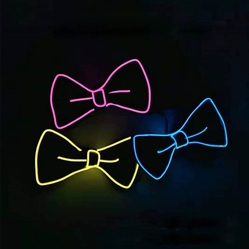 Halloween Glowing Bow Tie, Safety Pin, Spoke Wheel, Safety Guard, Summer Party, Ultra-Thin, Cool, Dazzling Colors 3
