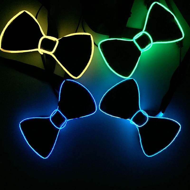 Halloween Glowing Bow Tie, Safety Pin, Spoke Wheel, Safety Guard, Summer Party, Ultra-Thin, Cool, Dazzling Colors 4