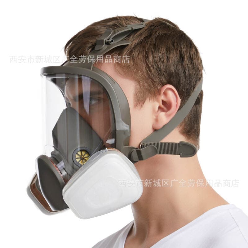 Gas mask spray paint chemical pesticide full mask 6800 fire protection large view silicone gas mask 4