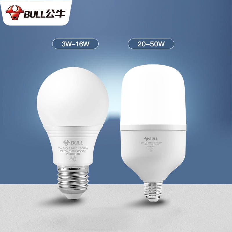Bull Brand LED enerjiqənaətli lampa, E27/E14 baza, ev üçün 2