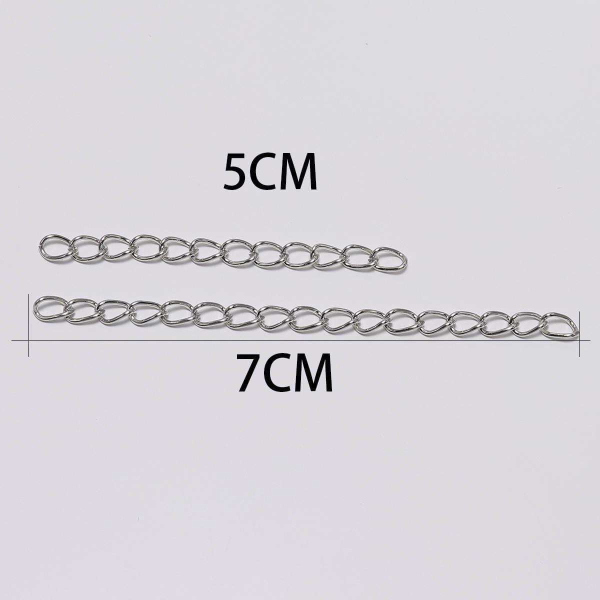 Metal boyunbağı uzatma zənciri, bilərzik tənzimləmə zənciri. Zərgərlik DIY aksessuarları materialları. 2