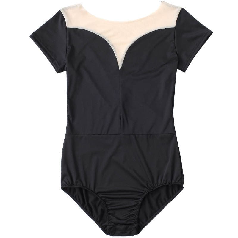 Ballet jumpsuit short-sleeved art test Dance female adult body suit gymnastics basic training suit aerial yoga suit 5