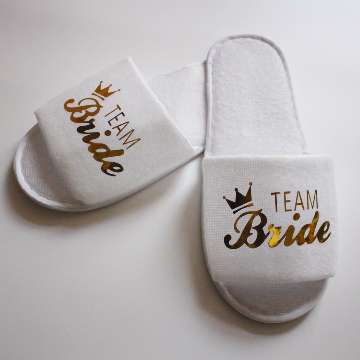 Sequined toe bride with Crown