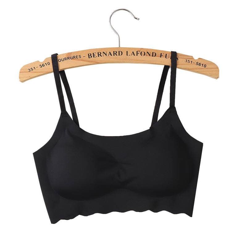 Explosive peace of mind second generation seamless ice silk underwear women's sexy suspenders beautiful back wrapped breast sleep sports girls bra 5