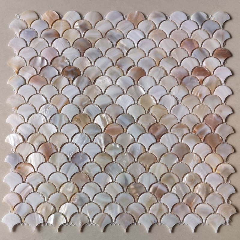 Manufacturer Wholesale Natural Color Seashell Tiles Natural Shell Mosaic Living Room Tv Background Wall Decoration 2