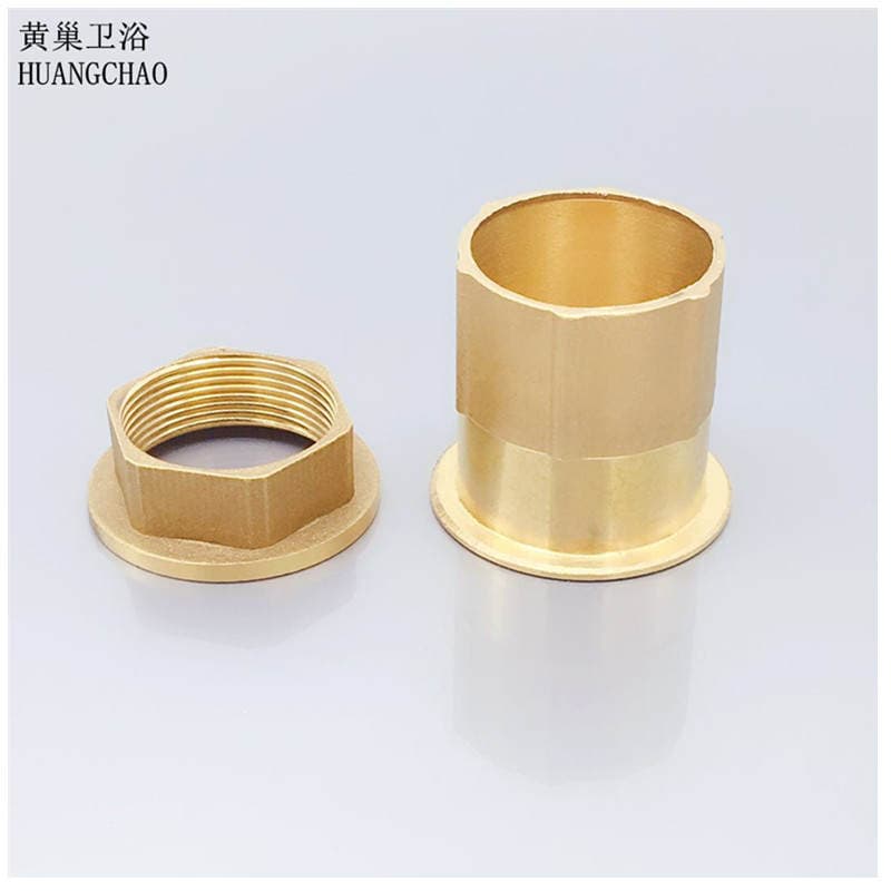 Yellow nest plumbing hardware accessories hot and cold faucet accessories base copper high nut fixed foot screw nut 2