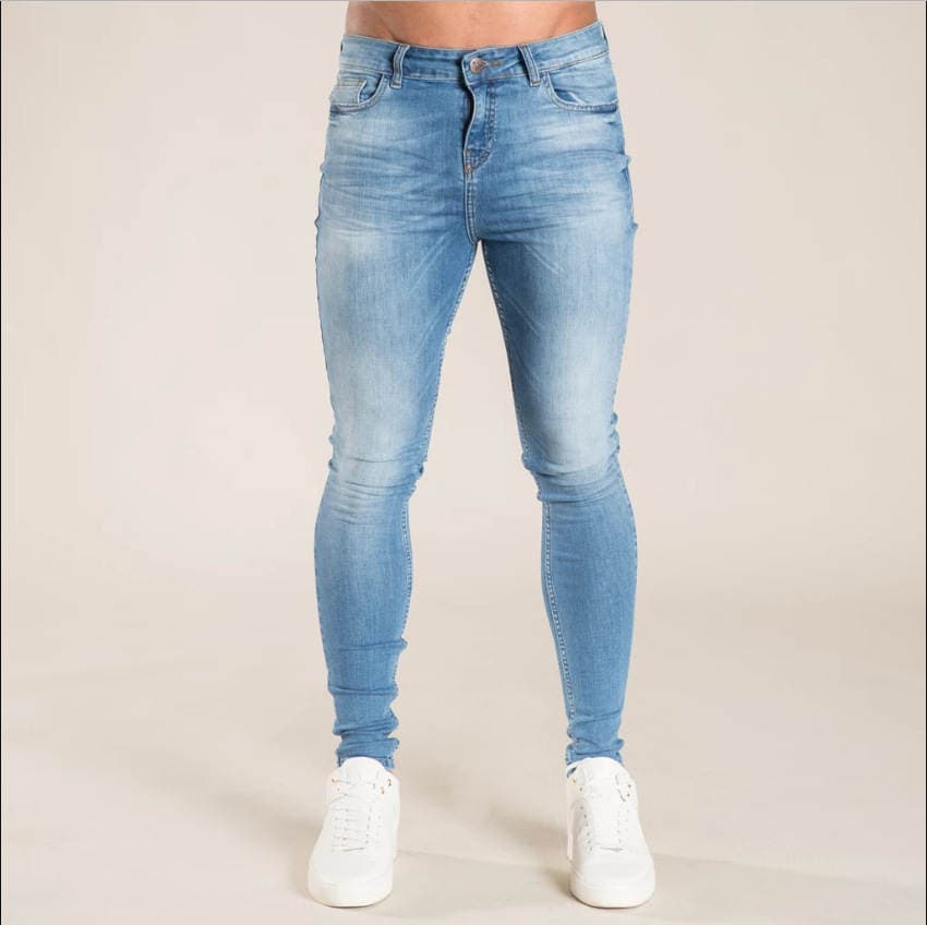 European Style Ins Trendy Men's Stretch Denim Skinny Pants Cross-Border Trade Slim Fit Black Stretch Jeans for Men 4