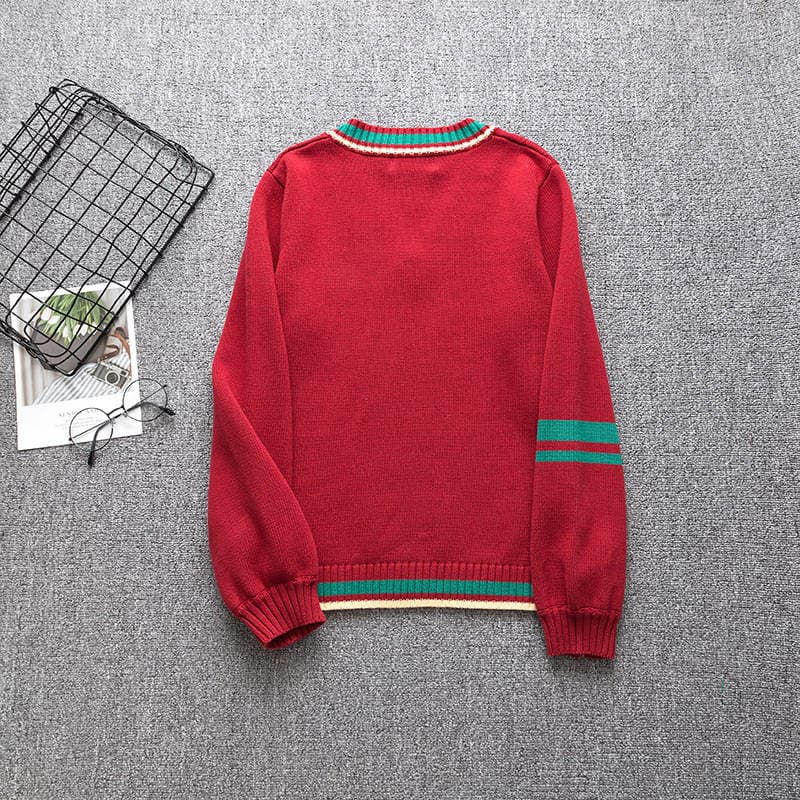 Japanese style JK uniform sweater autumn and winter JK college style Christmas V-neck long sleeve vest sweater pullover bar color girl 2