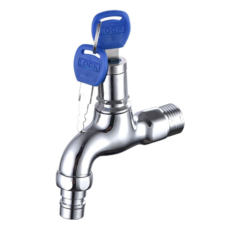 Factory wholesale direct supply copper with lock tsim nozzle faucet anti-theft nozzle 4 points with key small faucet 5