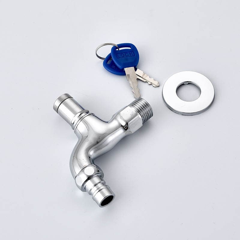Factory wholesale direct supply copper with lock tsim nozzle faucet anti-theft nozzle 4 points with key small faucet 2