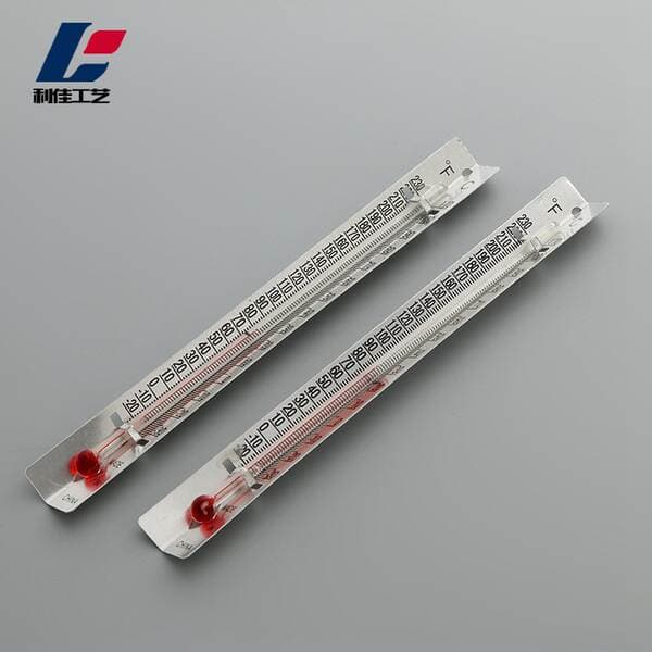 Aluminum Shell Thermometer Red Water Temperature Gauge Science Small Experiment Kindergarten Craft Materials Water Temperature Measuring Instrument Wholesale
