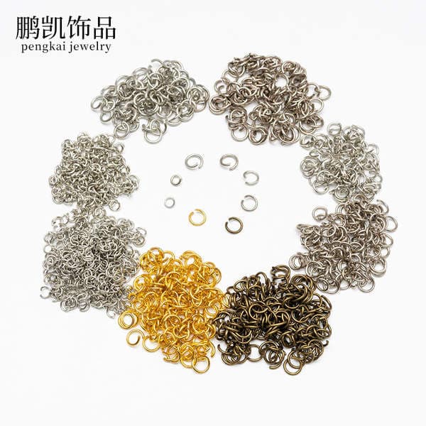 100 DIY Jewelry Accessories Open Rings, Connecting Rings, Materials, Iron Circles, Hardware Small Rings, C Rings, Open Rings