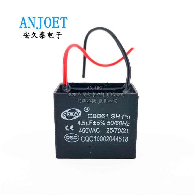 Cbb61 Fan Starting Capacitor 1/1.2/1.5/2/2.5/3/4/5/6/20Uf Ceiling Fan Range Hood 450V 3