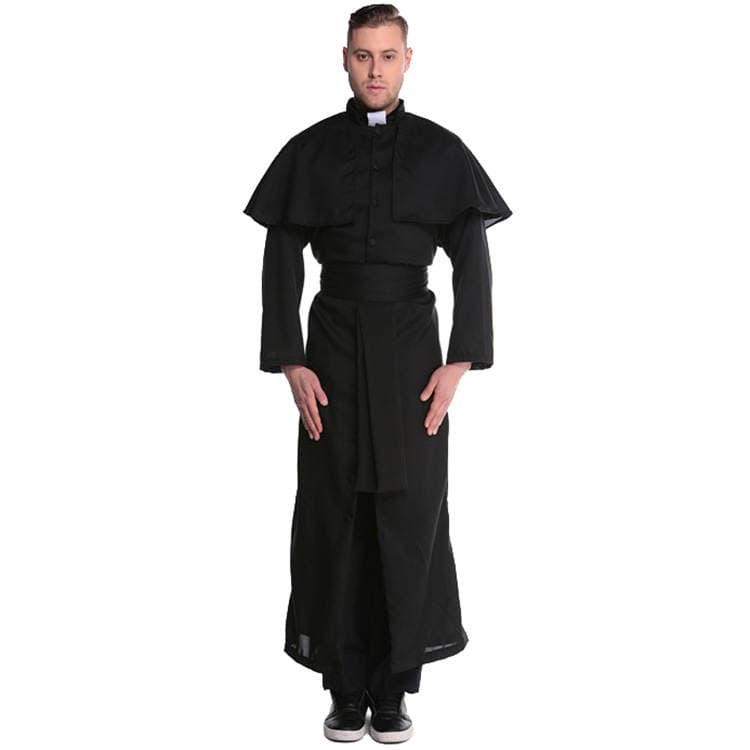 M-XL Cütlük Kostyumu: Hellouin Keşiş və Rahibə Kostyumu 4