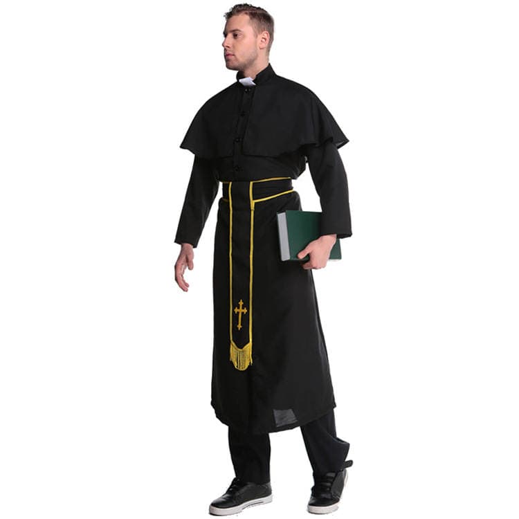 M-XL Cütlük Kostyumu: Hellouin Keşiş və Rahibə Kostyumu 3