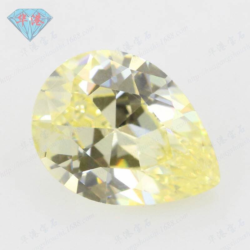 Huagang Gem AAA Armud Formalı Ağ Süni Sirkon (CZ) Çılpaq Daş 3