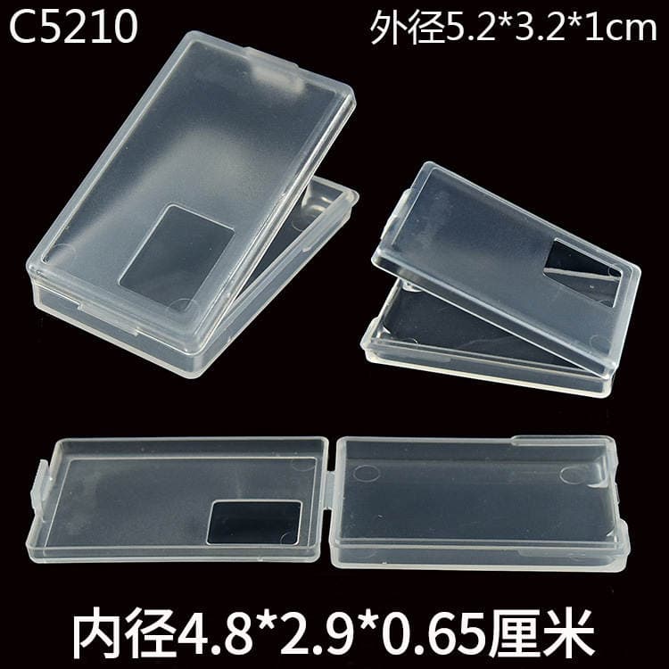 Fish hook box accessory box blade box component parts box rectangular transparent plastic PP box C5210 1