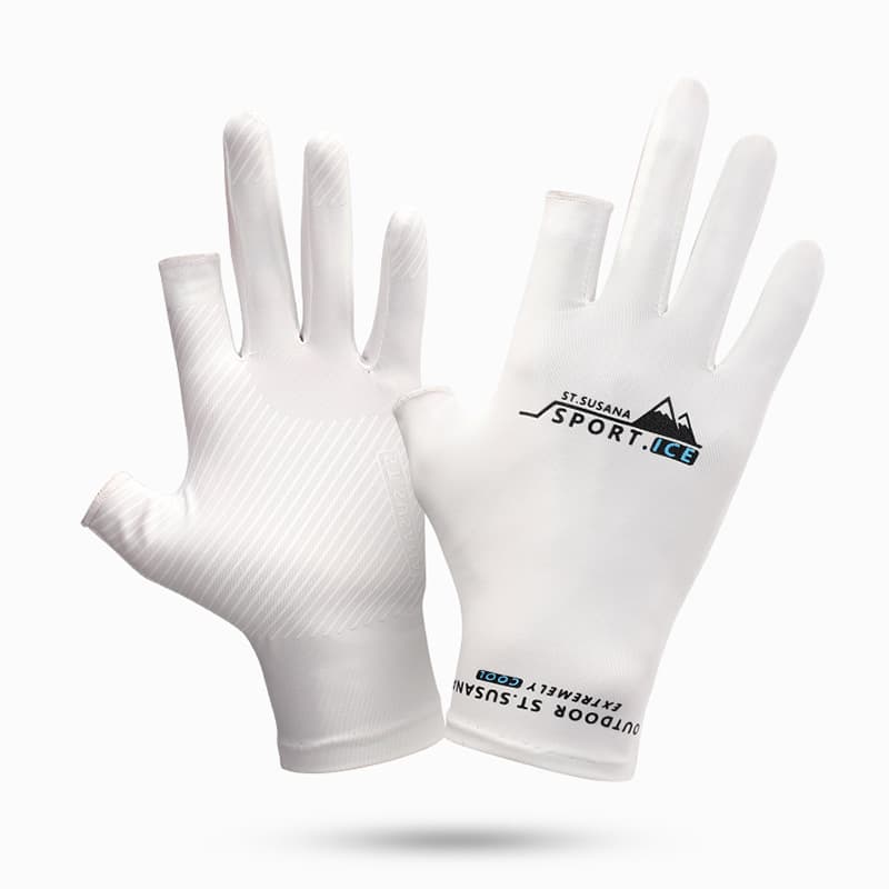White exposed two fingers (logo random)