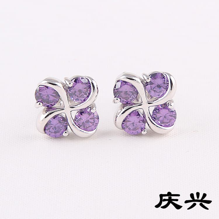 Purple Stud Earrings