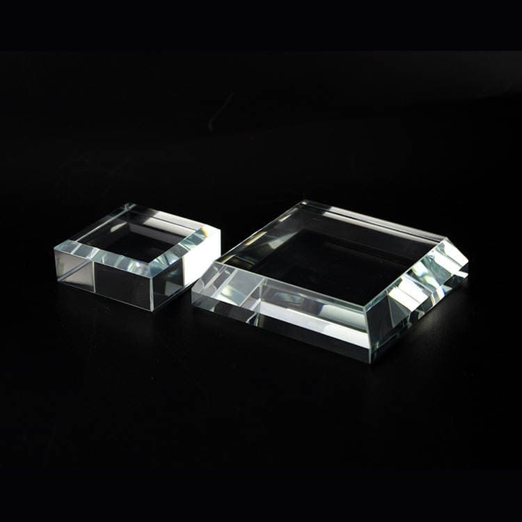 Factory direct supply crystal craft base wholesale mineral crystal specimen custom transparent crystal glass base 3
