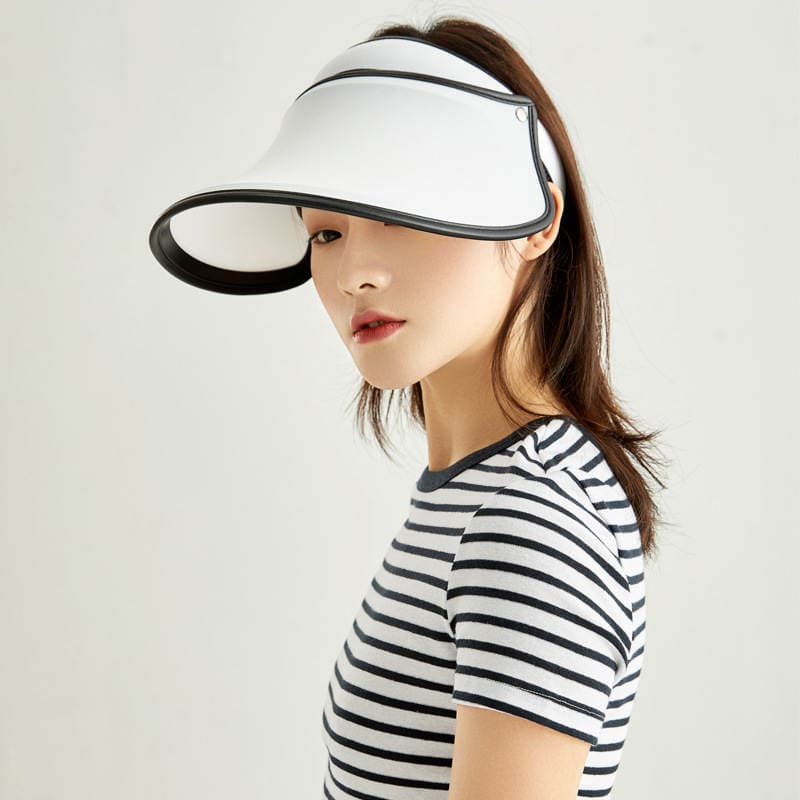 Anti-Uv Empty Top Hat Outdoor Sunshade and Sun Protection Hat Headband Women's Face-Covering Sun Hat Korean Style Beach Travel 4
